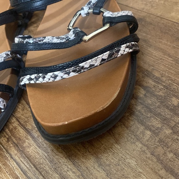 Essex lane Black and Brown python print Sandals size 9.5 - Picture 9 of 10